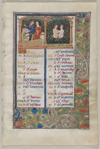 Leaf from a Book of Hours: Calendar Page for May (recto), c. 1510. Creator: Unknown