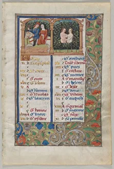 Leaf from a Book of Hours: Calendar Page for May (recto) and Calendar Page for June