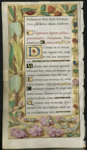 Tempera And Liquid Gold On Vellum Prints: Leaf from a Book of Hours: Penitential Psalms