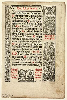 Letterpress Prints: Leaf from Cursus Beate Marie Virginis (The Journey of the Blessed Virgin Mary)