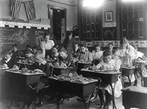 Leaf and flower painting, 2nd Division, (1899?). Creator: Frances Benjamin Johnston