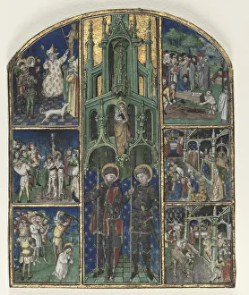 Savoy Prints: Leaf from the Hours of Duke Louis of Savoy: Saints Nereus and Achilleus, mid-1400s