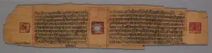 Western India Prints: Leaf from a Jain Manuscript: Shalibhadra: Jain Monk Teaching with a Manuscript Page