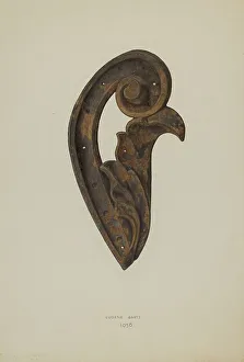 Leaf and Scroll, 1938. Creator: Eugene Bartz