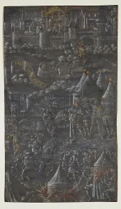 Tents Prints: Leaf from Thenaud's TRIUMPHES: The Triumph of Force
