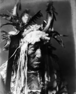Lean Wolf-Hidatsa, c1908. Creator: Edward Sheriff Curtis