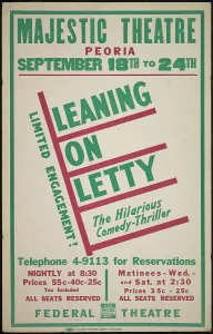 Leaning on Letty, Peoria, IL, [193-]. Creator: Unknown