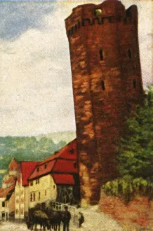 Iasmatzis Prints: The Leaning Tower of Dausenau, c1928. Creator: Unknown