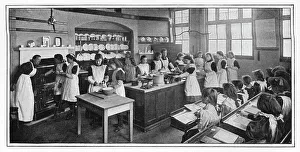 Pinafore Prints: Learning to cook, London, c1900 (1901)