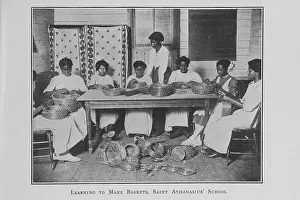Jean Blackwell Hutson Division Prints: Learning to make baskets; Saint Athanasius School; [Brunswick
