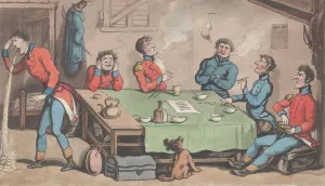 Grog Prints: Learning to Smoke and Drink Grog, from The Military Adventures of Johnny