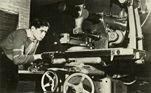 Lathe Gallery: Learning His Trade, c1948. Creator: Unknown