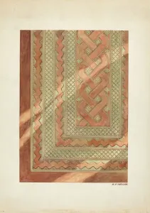 Interlace Prints: Leather Seat in Confessional (Detail), 1935 / 1942. Creator: Randolph F Miller