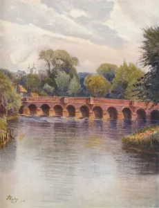 Leatherhead Bridge, 1912, (1914). Artist: Jamess Ogilvy