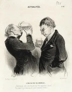Drinking Water Prints: L'Eau du puits de Grenelle, 1841. Creator: Honore Daumier