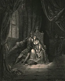 Paolo Prints: In its leaves that day we read no more, c1890. Creator: Gustave Doré