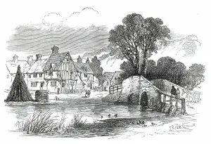 Peaceful Prints: Leaves from a Sketch-Book - Bits of Kent: Eynsford, 1876. Creator: Unknown