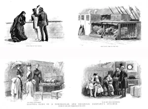 Emigration Prints: Leaving Home by a Peninsular and Oriental Companys Steamer; Studies of Life at the Docks