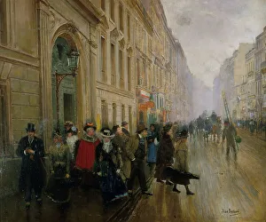 Jean Beraud Prints: Leaving the Music Conservatory, 1899. Creator: Jean Beraud