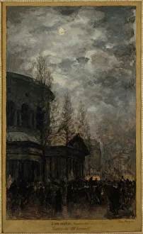 Toll Gate Prints: Leaving Paris in 1870 (Rotonde de la Villette), c12–1870. Creator: Leon-Pierre Herpin