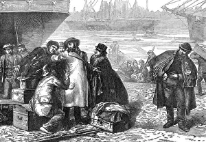 Rowing Boats Prints: Leaving the Port of London, 1872. Creator: Unknown