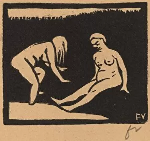 Lix Edouard Vallotton Gallery: Leaving the Water (La sortie du bain), 1893. Creator: Félix Vallotton