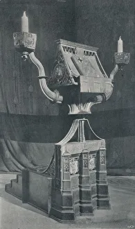 Lectern Prints: Lectern with Books, c1895, (1897). Artist: William Bainbridge Reynolds