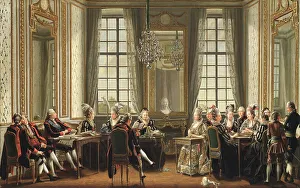 Bust Prints: Lecture at Drottningholm, 1779. Creator: Per Hillestrom