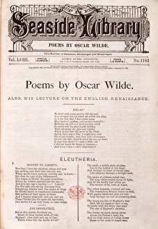 Munro Prints: Lecture and poems by Oscar Wilde, 1882. Creator: Unknown