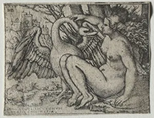 1500 1550 Prints: Leda and the Swan, 1548. Creator: Hans Sebald Beham (German, 1500-1550)