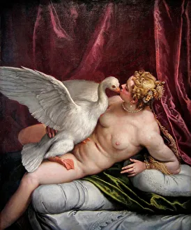 Venetian School Collection: Leda and the Swan, 1585. Artist: Veronese, Paolo (1528-1588)