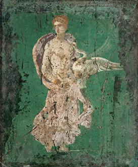 Leda Prints: Leda and the Swan, 1st H. 1st cen. AD. Creator: Roman-Pompeian wall painting