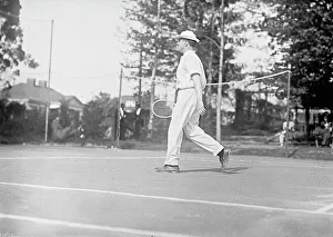Lee McClung - Treasurer of The U.S. Playing Tennis, 1911. Creator: Harris & Ewing. Lee McClung - Treasurer of The U.S. Playing Tennis, 1911. Creator: Harris & Ewing