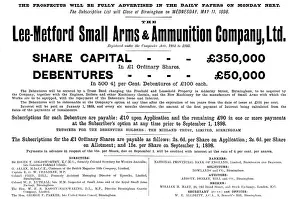 Controversy Prints: Lee-Metford Small Arms & Ammunition Company, Ltd. 1898. Creator: Unknown