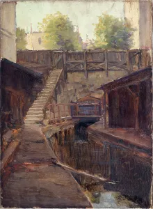 Boulevard Prints: Left arm of the Bièvre, boulevard Arago, c1900. Creator: Germain Eugene Bonneton