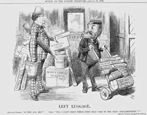 Mr Punch Gallery: Left Luggage, 1876. Artist: Joseph Swain