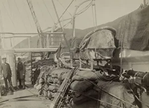 Clipper Prints: The Left Side of the Quarterdeck with Cargo for the Anadyr Expedition