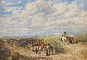 Cox David Prints: Keep the Left Road, 1854. Creator: David Cox the Elder
