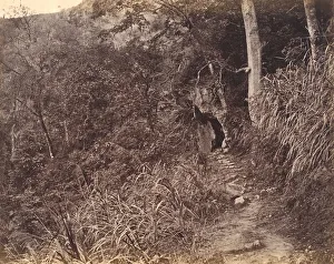 Fong Prints: Left Road up to Yuen foo Monastery, ca. 1869. Creator: Afong Lai