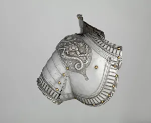 Kolman Prints: Left Shoulder Defense (Pauldron), German, Augsburg, ca. 1525. Creator: Kolman Helmschmid