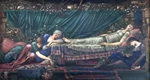 Pre Raphaelite Paintings Gallery: The Legend of Briar Rose: The Sleeping Beauty, 1885-1890. Creator: Burne-Jones, Sir Edward Coley