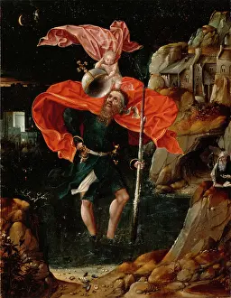 Paddling Prints: The Legend of St. Christopher, 16th century. Creator: Unknown