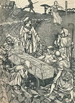 British Book Illustration Collection: The Legend of St. Cuthbert, Pen Drawing, 1891-1920, (1923). Artist: Robert Spencer