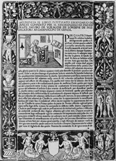 Voragine Prints: Legendario di sancti, October 20, 1514. October 20, 1514. Creator: Unknown