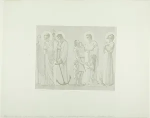 Anchor Prints: Legendary Saints of France (center frieze), c. 1888. Creator: Georges William Thornley