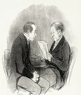 Disappointed Prints: Un Léger Manuscrit, 1845. Creator: Honore Daumier