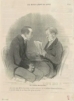 Frowning Prints: Un léger manuscrit, 19th century. Creator: Honore Daumier