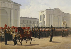 Leib Guards Gallery: The Leib Guard Izmailovo Regiment, 1846. Artist: Ladurner, Adolphe (1798-1856)