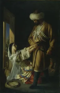 Caucasian Mountains Gallery: Leila and Khadji Abrek (After the poem by M. Lermontov), 1852
