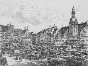 Leipzig Prints: Leipzig: The Market Place, 1902. Artist: Henry Dustin